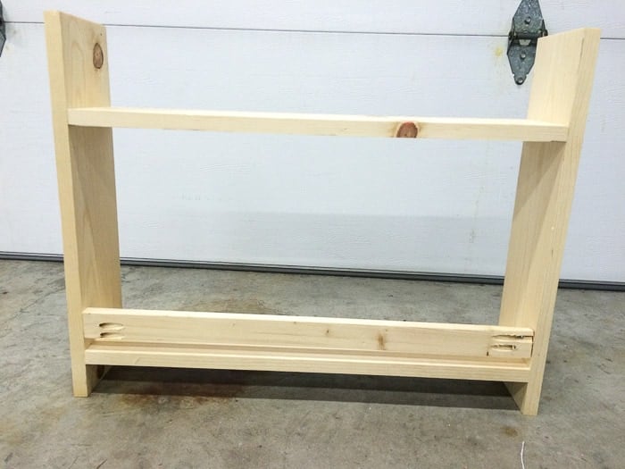 Adding the front rail for the books
