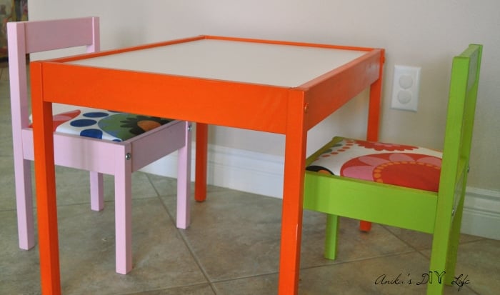 A super quick Ikea Latt makeover. You have to check out this Ikea Latt Hack!