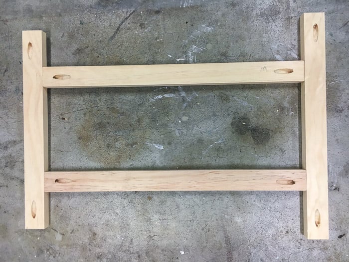building the base of an X-base side table