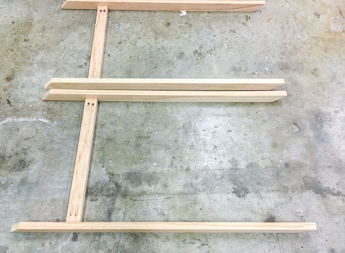 steps to build an X-leg accent table.