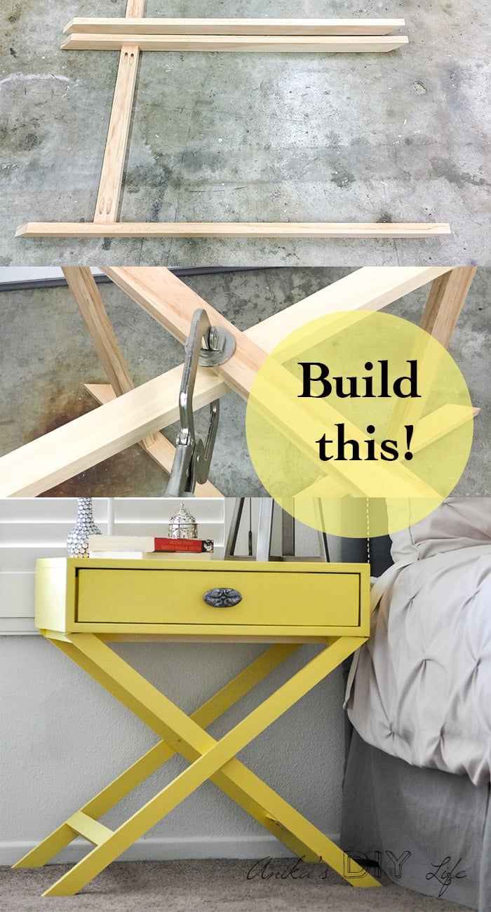 How to build an X-base nightstand with Free Plans!