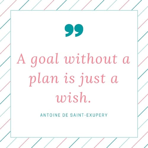 A Goal without a plan is just a wish quote