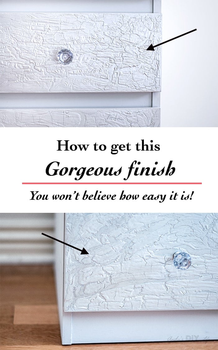 How to get a cracked paint finish. Ikea Malm dresser hack