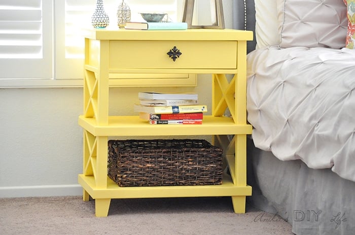 Build a DIY Pottery Barn inspired nightstand for a fraction of the cost. Tutorial and plans included!