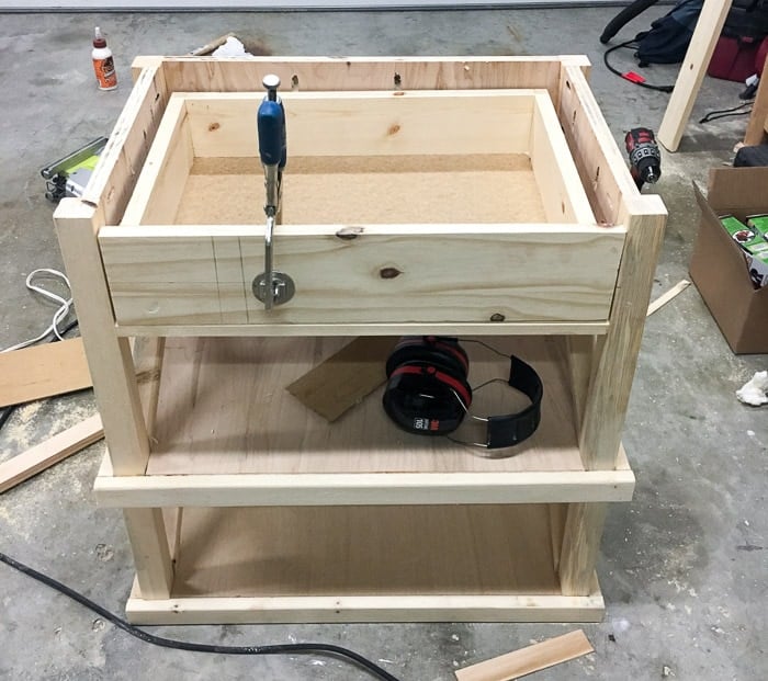 How to add a drawer to a DIY nightstand