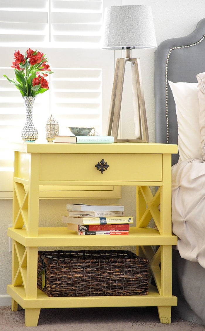 Build a DIY Pottery Barn inspired nightstand for a fraction of the cost. Tutorial and plans included!
