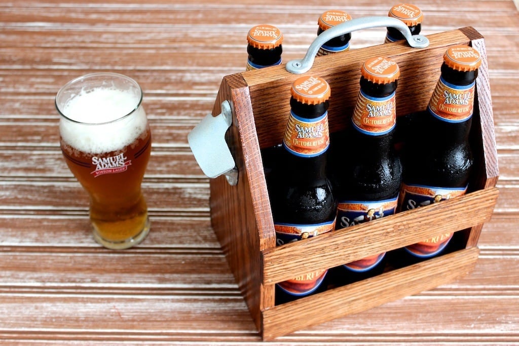 DIY wood beer tote with bottle opener diy gift for him