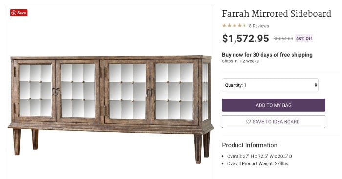DIY mirrored console table inspiration