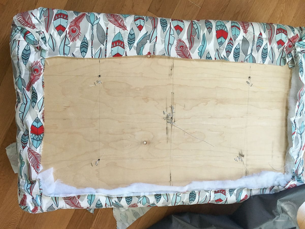 bottom side of tufted top