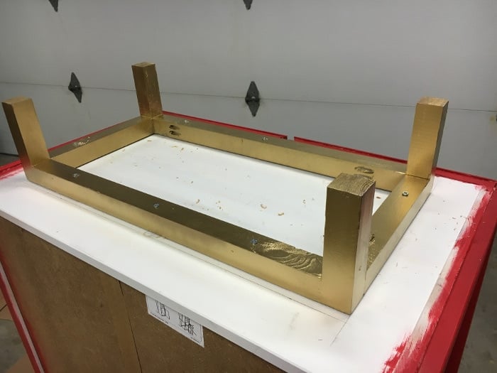 DIY Ikea Ivar cabinet makeover - attach a new base