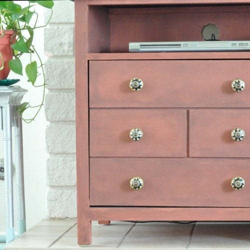 DIY Faux Apothecary Media Cabinet