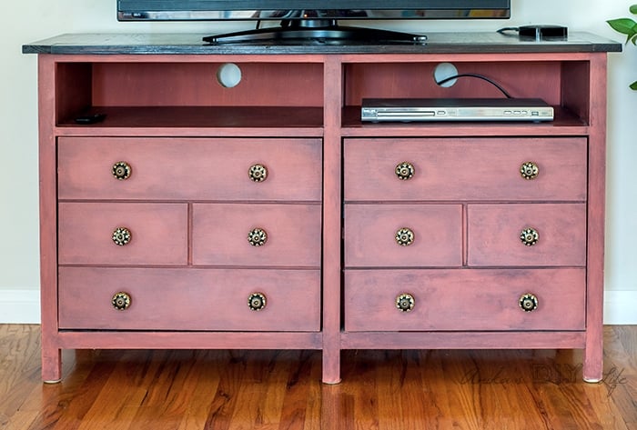 How to build a media cabinet - DIY fauz apothecary drawers #woodworking