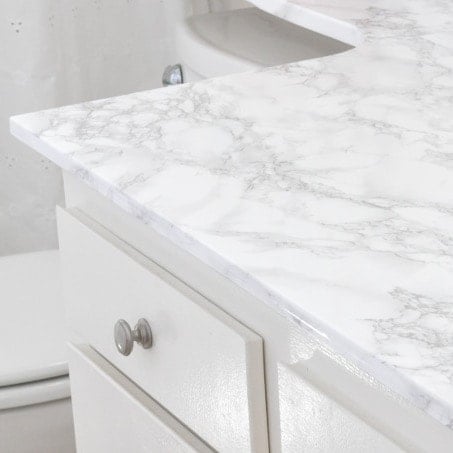 DIY Marble Contact Paper Countertop: The Best Rental-Friendly Makeover (Step-By-Step)