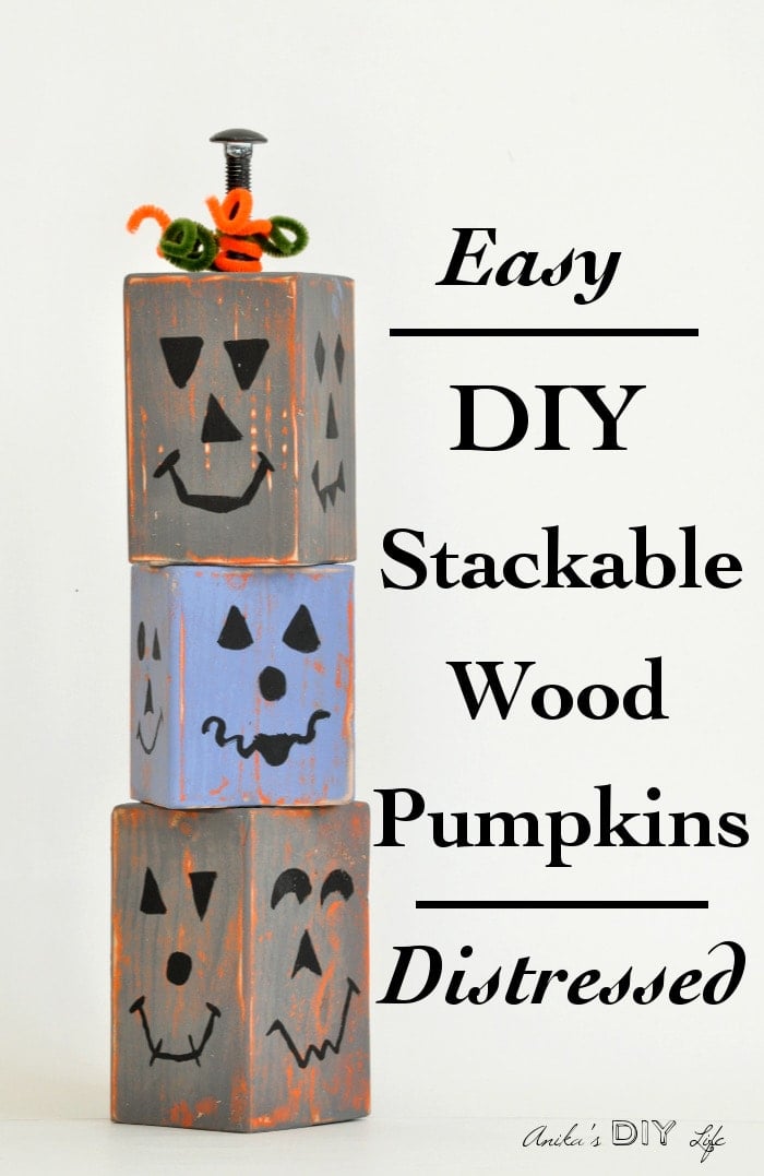 Super easy DIY Wood pumpkins... the distressing makes them so unique! you have got to check it out!