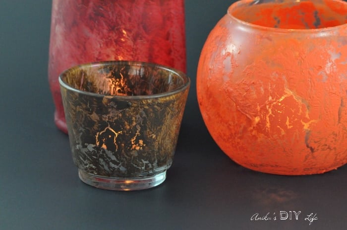 Unique votives made using an easy crackled paint technique without any special paints!