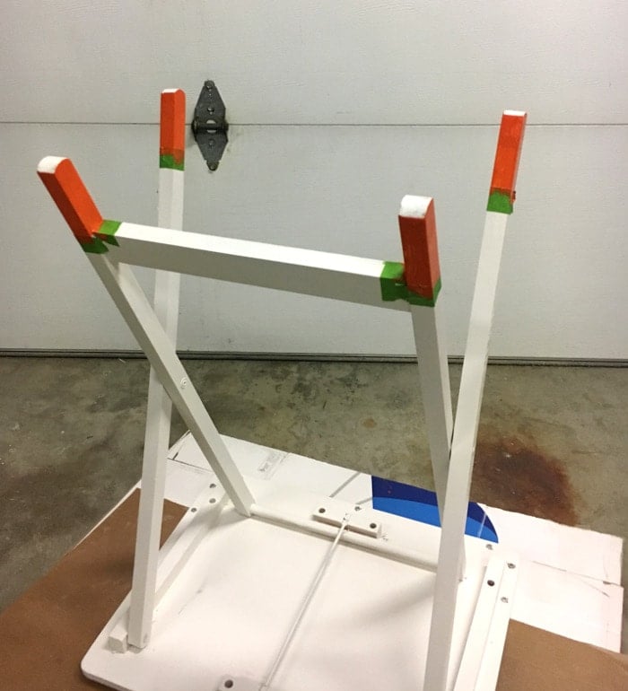 An old TV Table makeover to give it is a new life as a DIY Lego table