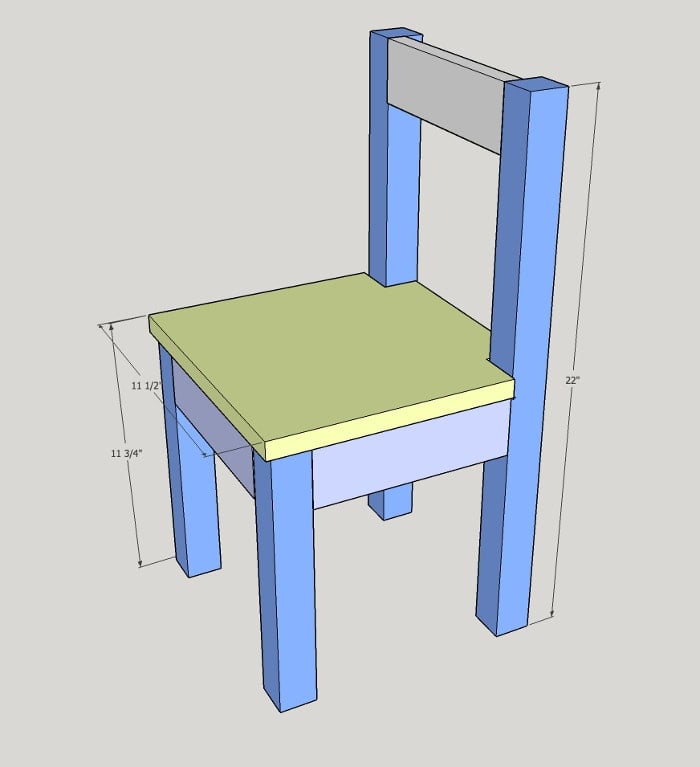 Build an easy DIY kids table and chair set. This simple tutorial can be completed in an afternoon! makes a great gift!