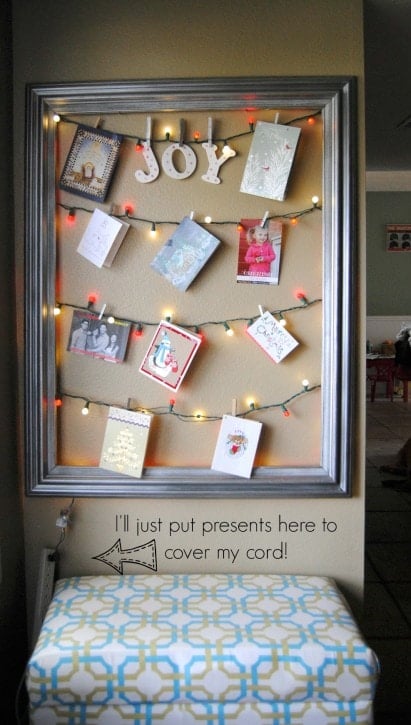 Organize all the Christmas cards and make them look like pretty decor with all these Christmas card display ideas!