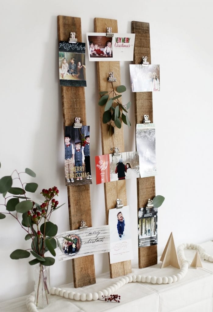 Organize all the Christmas cards and make them look like pretty decor with all these Christmas card display ideas!