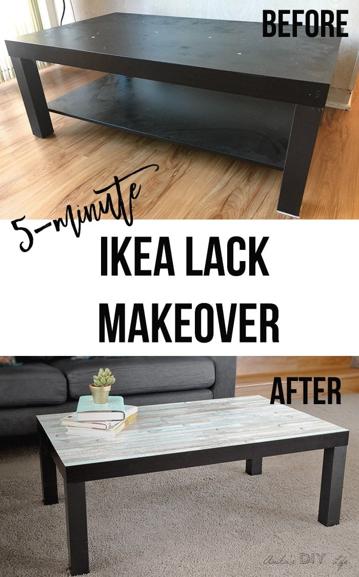 Love this easy Ikea lack coffee table makeover | Ikea lack hacks #ikeahacks