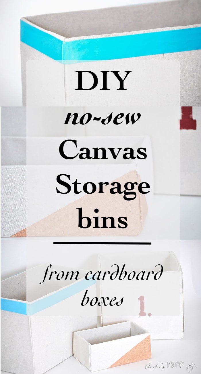 This is the best step by step tutorial for making no-sew fabric wrapped storage boxes. Drop cloth covered boxes make great canvas storage bins.