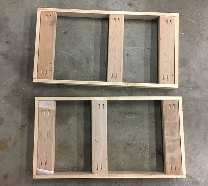 Step by step tutorial on how to build a West Elm inspired Emerson buffet/ sideboard with plans