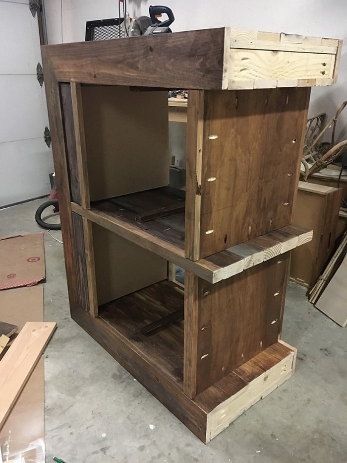 Step by step tutorial on how to build a West Elm inspired Emerson buffet/ sideboard with plans