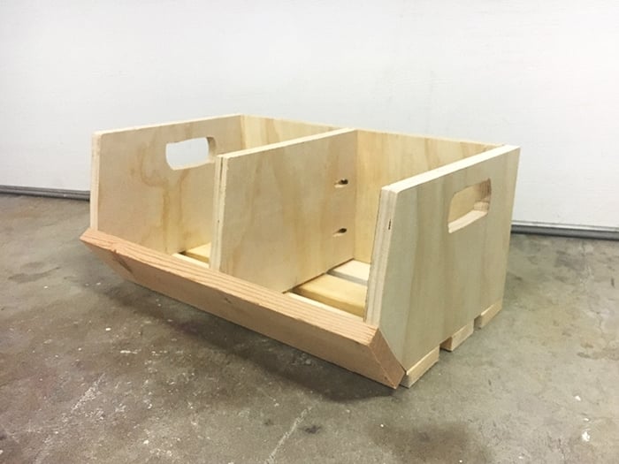 Easy DIY Vegetable storage Bin with divider | Perfect beginner woodworking project | Scrap wood project idea | kitchen organization solution
