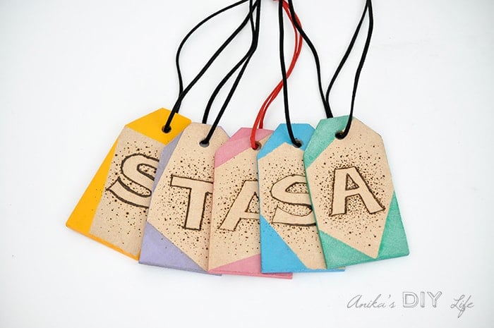 Perfect beginner wood burning project - make your own monogrammed DIY gift tags