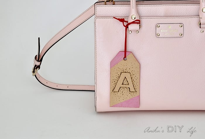 Personalized monogrammed wood tag for bags, gifts and luggage | Perfect wood burning project idea for beginners