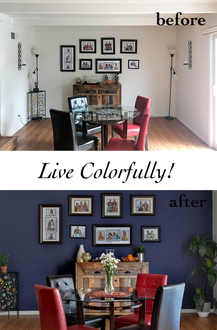 Paint an accent wall. Dining room color scheme and ideas | Choosing the perfect paint color