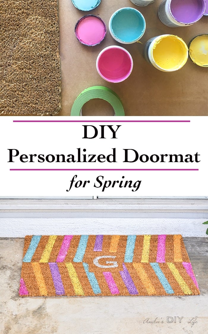 How to make a custom monogrammed DIY doormat