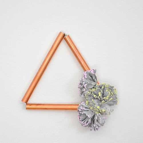 Easy DIY Copper decor with concrete flowers