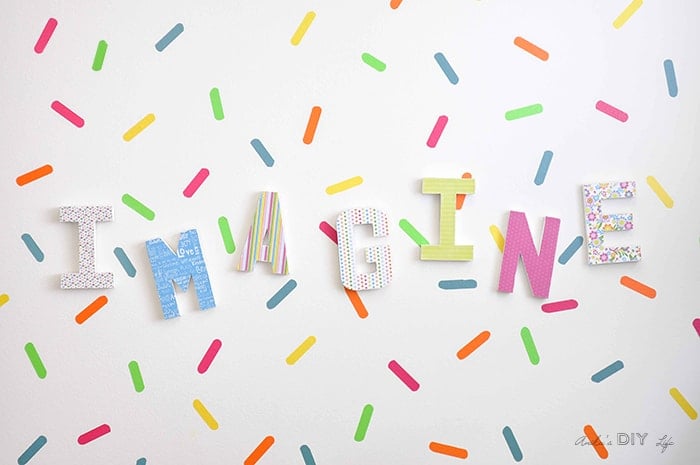 Fun playroom wall decor idea