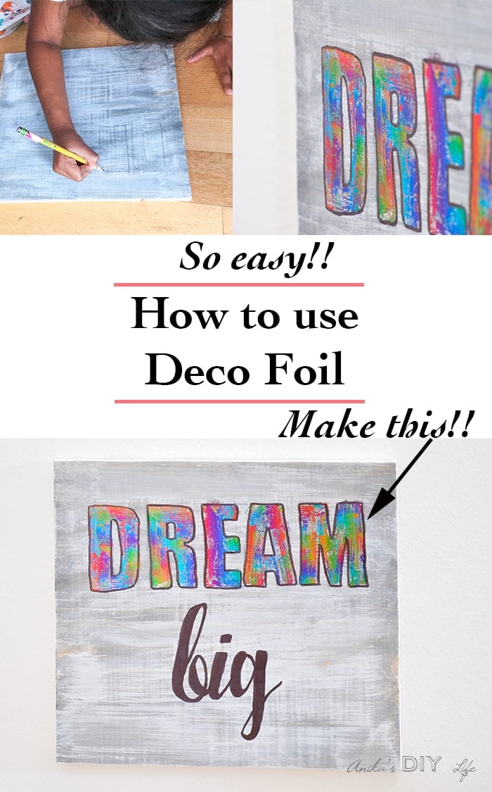 Make a unique decoration with deco foil | DIY Kids room decor idea