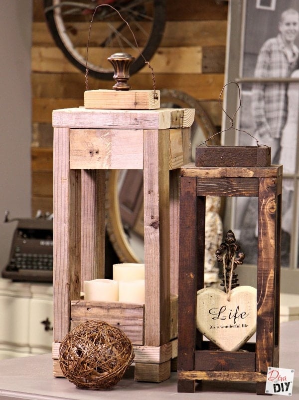 Make scrap wood lanterns to spruce up your outdoor decor