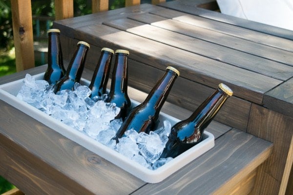 multifunctional outdoor side table - patio decorating idea