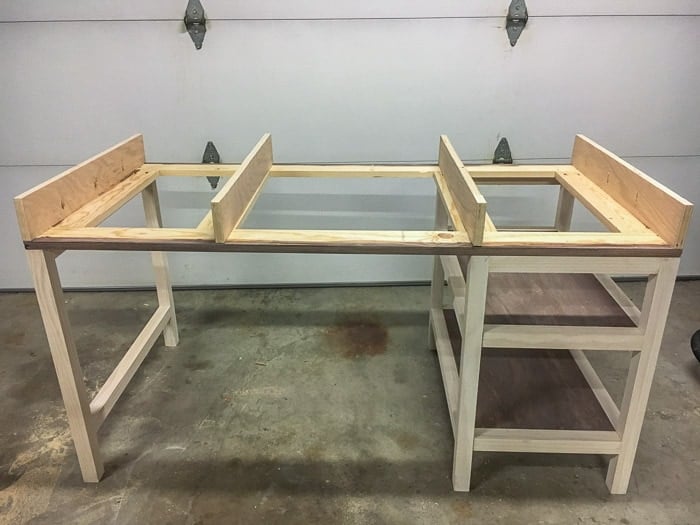 how to add drawers to a DIY desk