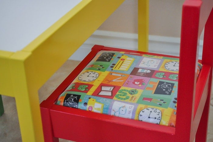 Such a cute Ikea Latt makeover - back to school pattern