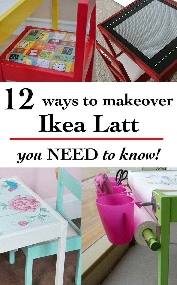 Ikea Latt table and chair sets are so fun to hack! Here are 12 ways to add fun, personality, and function to plain Ikea Latt.