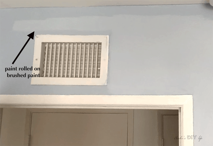 fixing the uneven paint color between brushed paint and rolled paint