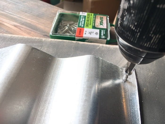 How to attach metal to wood. Love these screws!