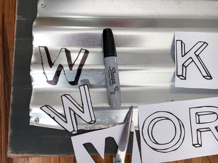 Easy way to make an industrial metal sign