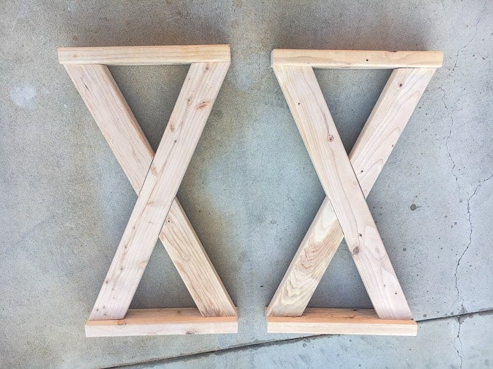 Building X-legs for a gorgeous console table