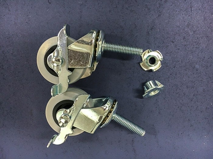 How to attach threaded casters - step by step with pictures