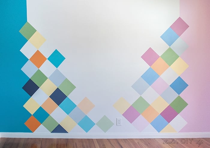 how to paint geometric shapes on wall