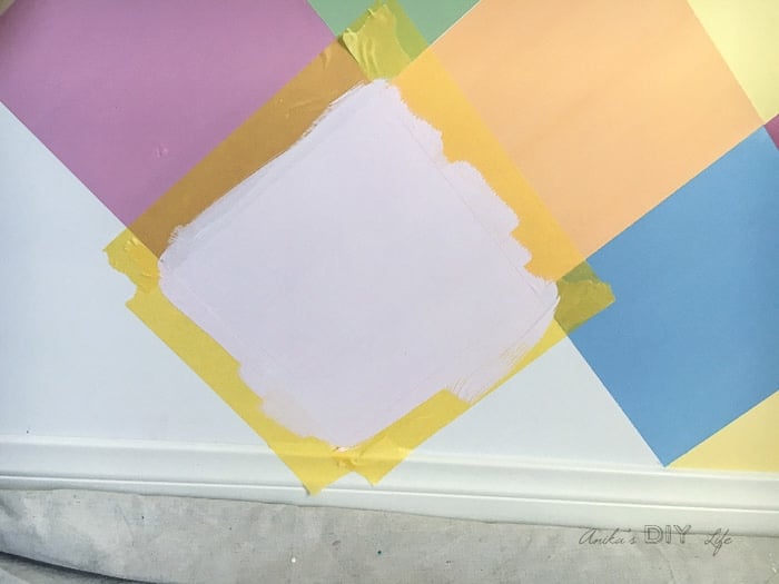 How to create a preftect accent wall with geometrical diamonds