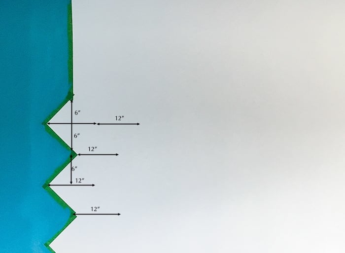 How to create a geometric diamond pattern on the wall