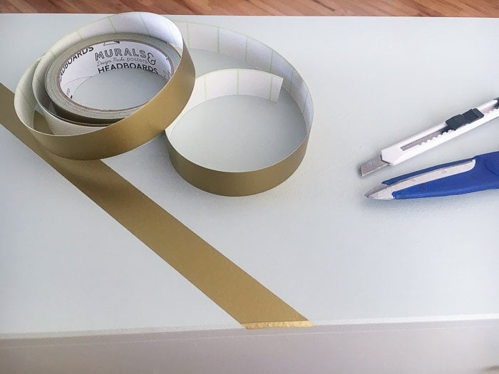 Easy way to add gold stripes to any furniture
