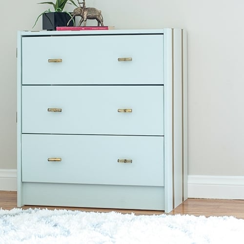 This Ikea Rast makeover is the easiest and quickest one you will find. Paint it and add a touch of glamor in a few easy steps!